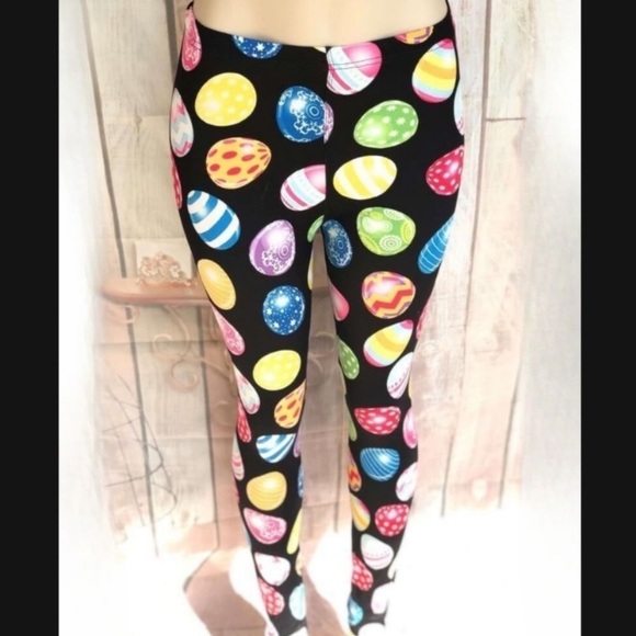 NWT Easter Egg Leggings - Picture 1 of 4